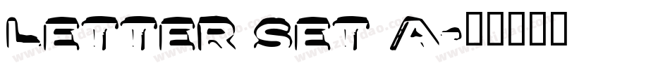 Letter Set A字体转换